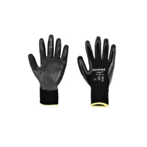 Honeywell 2232231 Polytril Black Nitrile Safety Gloves